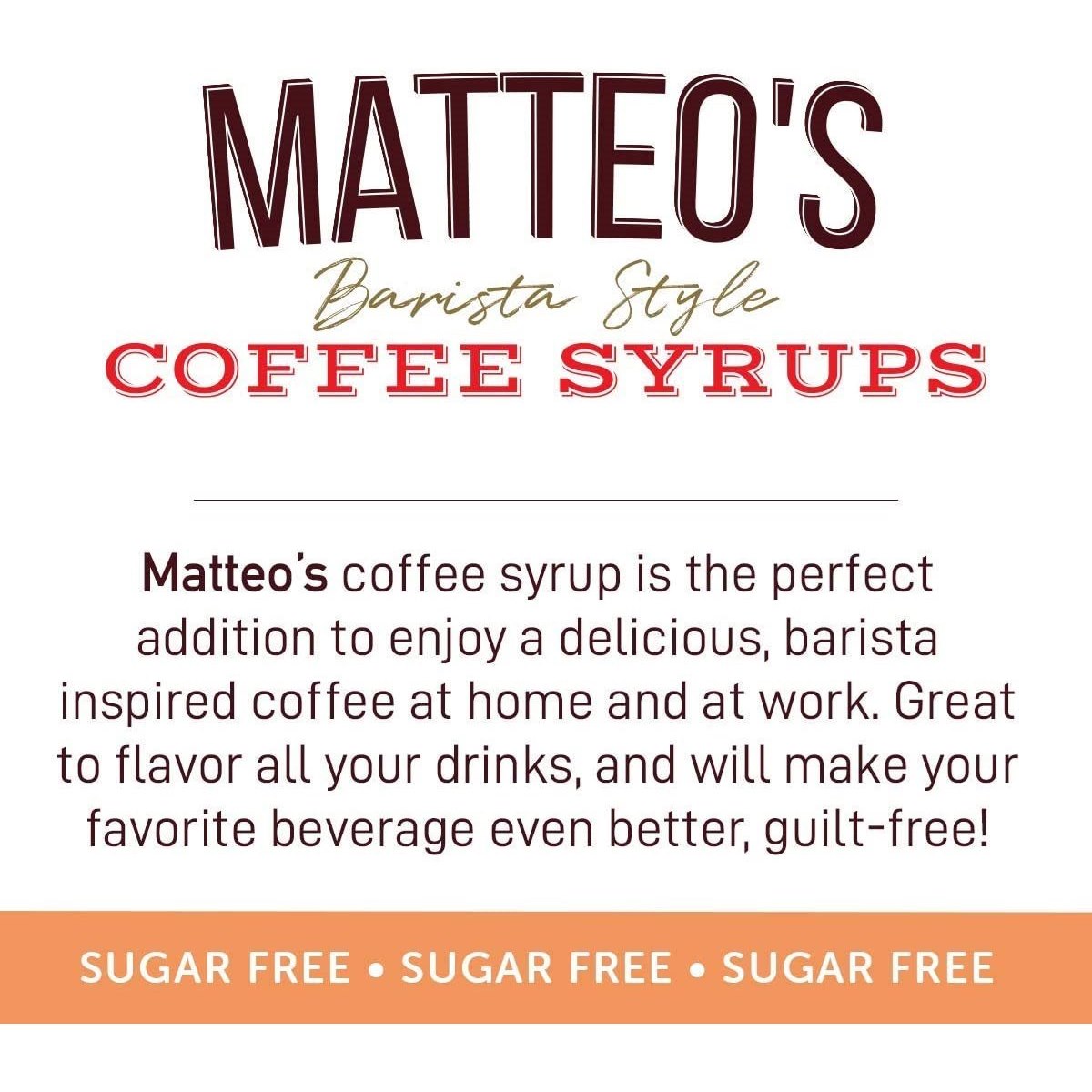 Matteos Sugar Free Coffee Syrup