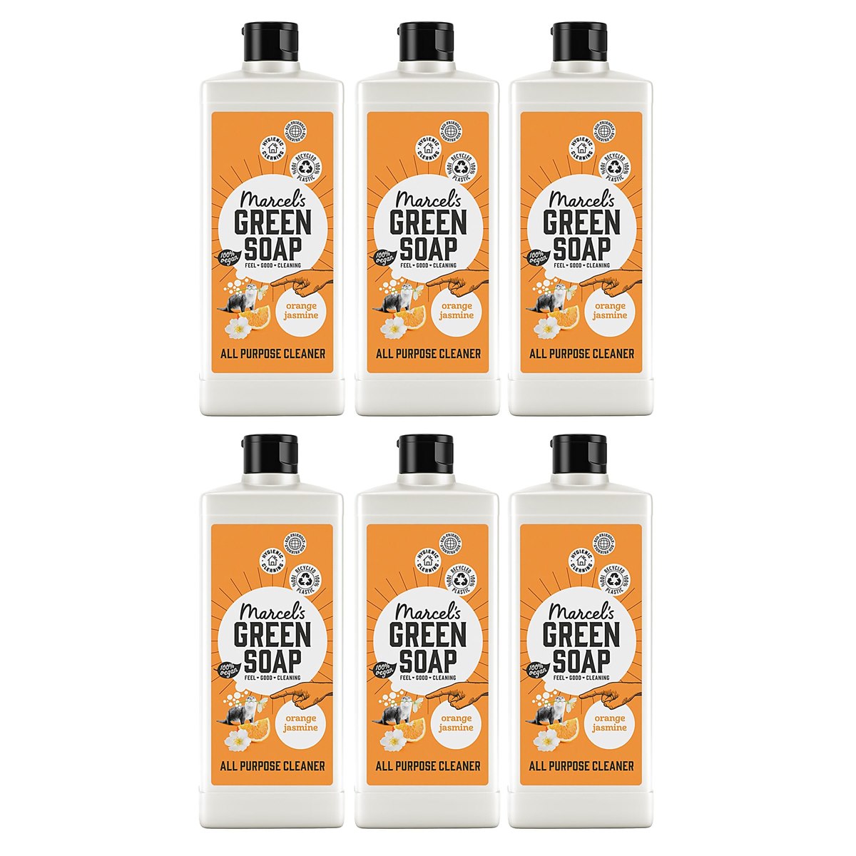 Case of 6 x Marcels All Purpose Cleaner Orange and Jasmine 750ml