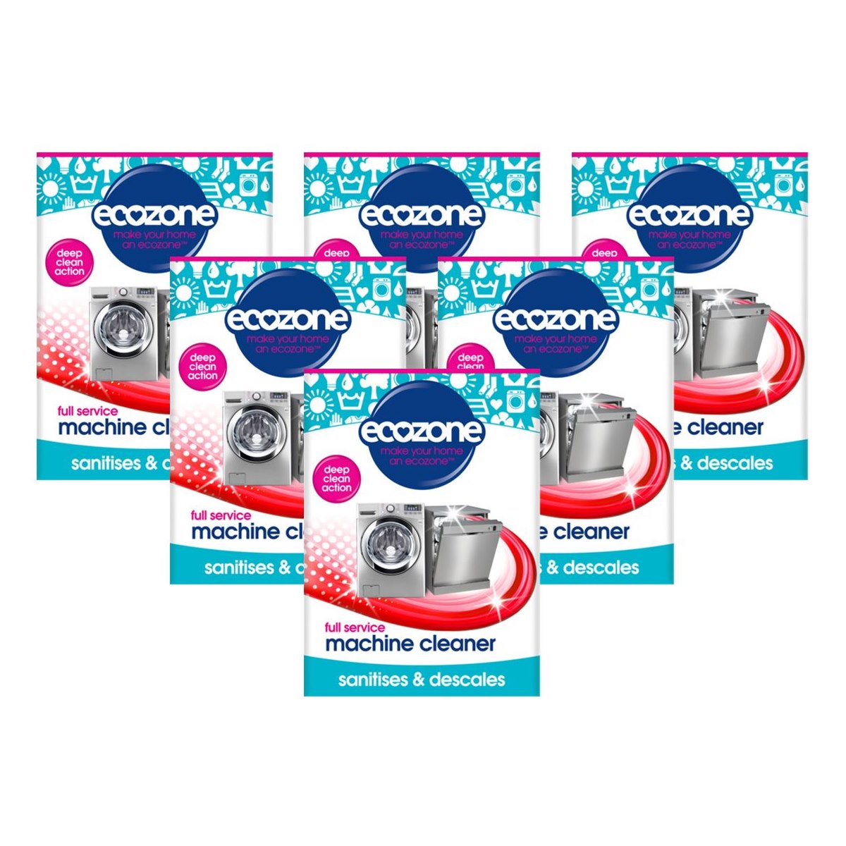 Case of 6 x Ecozone Full Service Machine Cleaner 70g