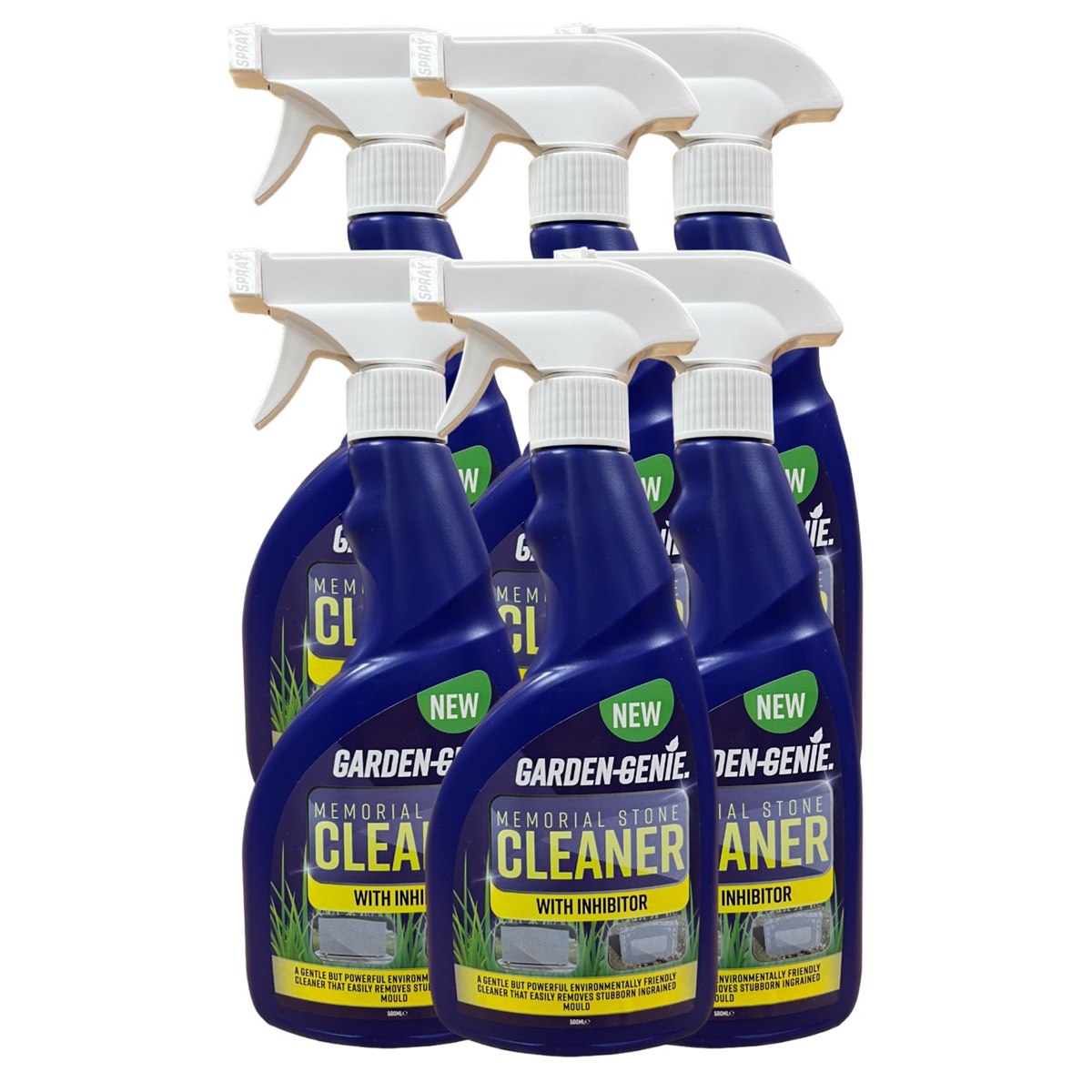 Case of 6 x Garden Genie Memorial Stone Cleaner with Algae Inhibitor 500ml