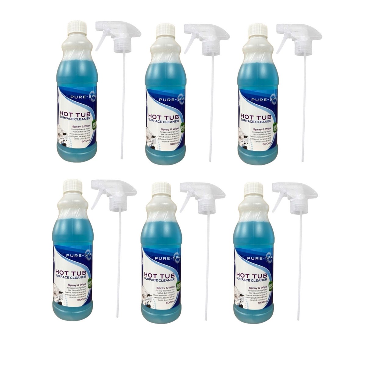 Case of 6 x Pure Spa Hot Tub Surface Cleaner Spray 400ml