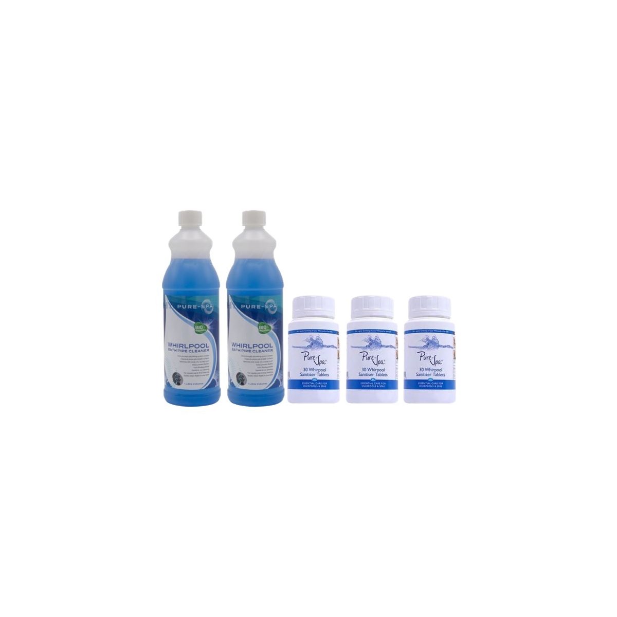 5 Piece Pure Spa Whirlpool Cleaning Pack