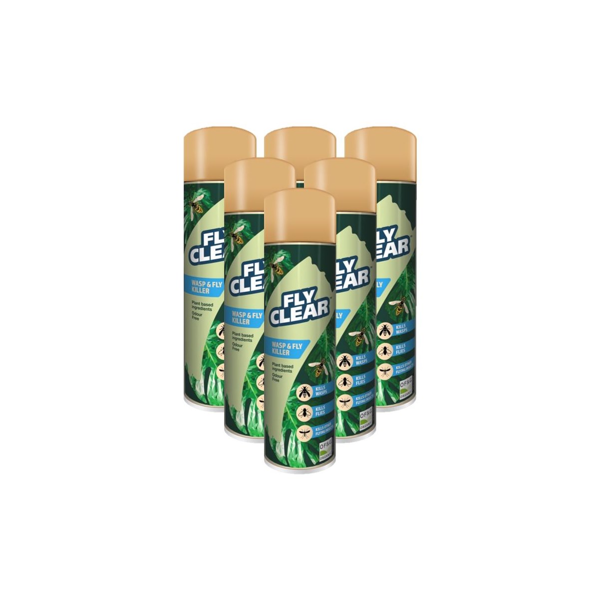 Case of 6 x Fly Clear Wasp & Fly Killer 400ml