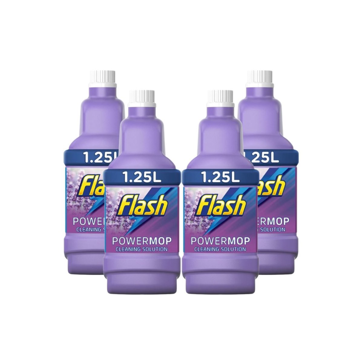 4 x Flash Power Mop Cleaning Solution French Lavender 1.25L