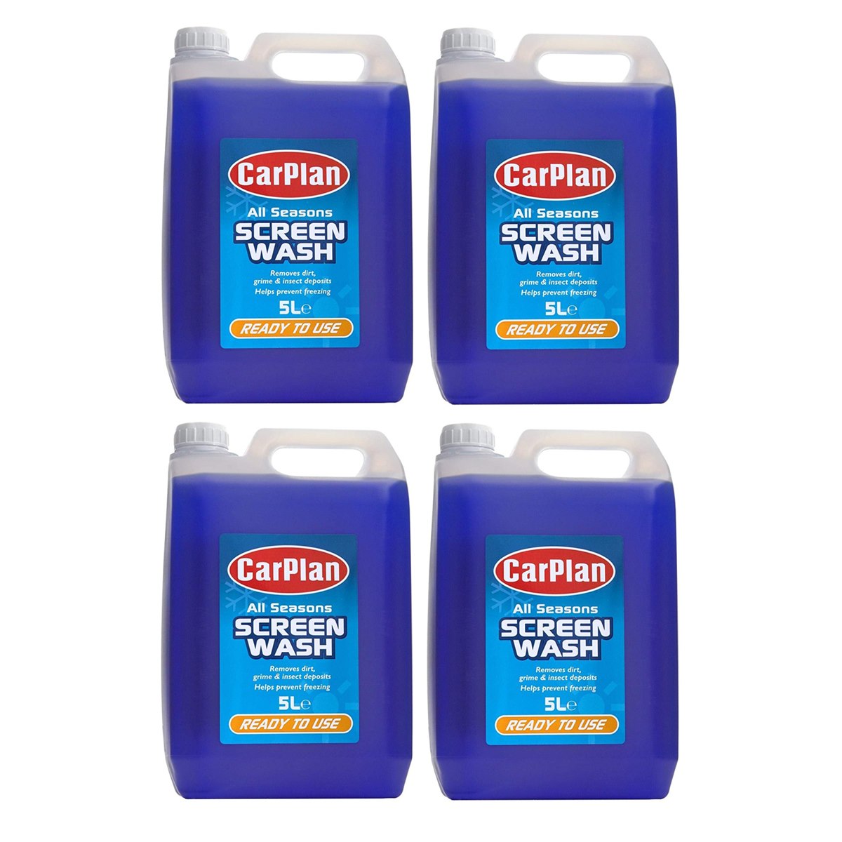 Case of 4 x Carplan All Seasons Screenwash Ready to Use 5 litre