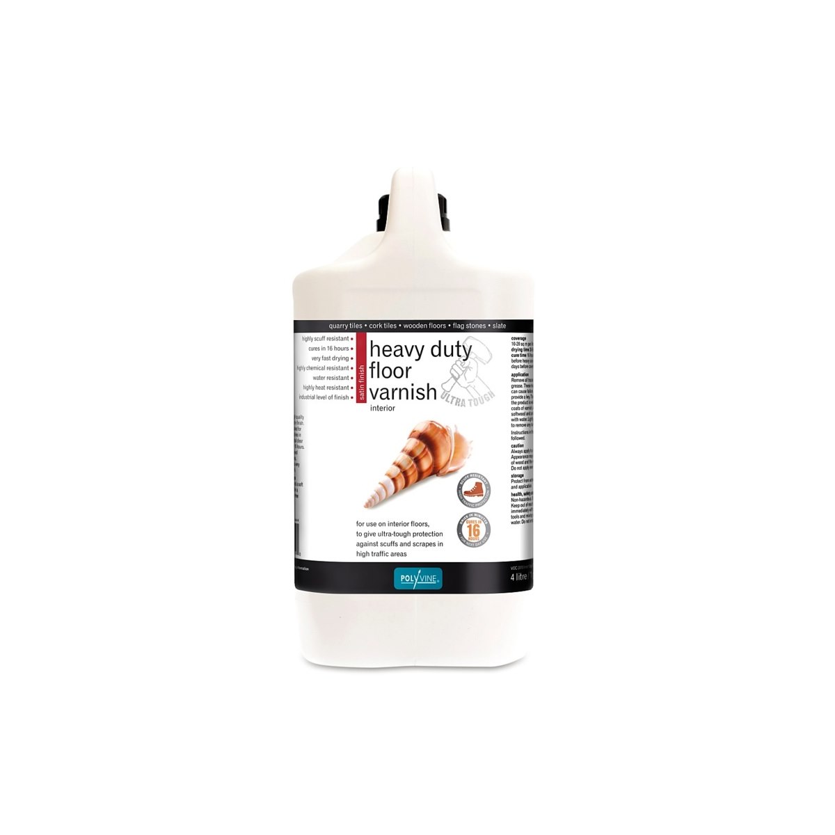 Heavy Duty Polyvine Floor Varnish Satin 4L