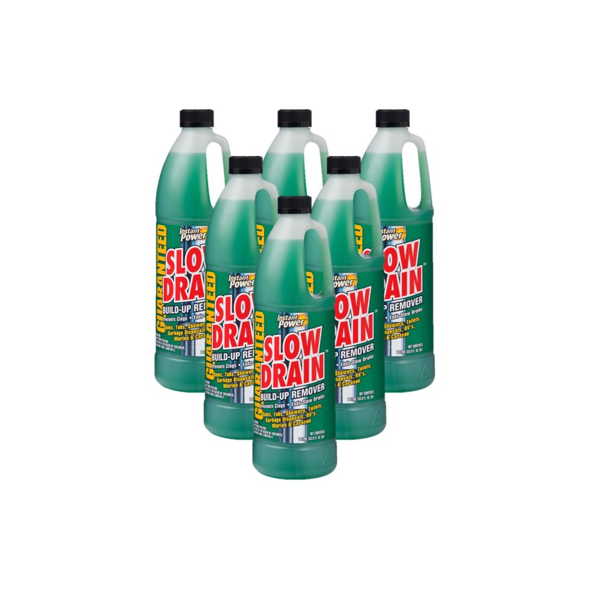 Case of 6 x Instant Power Slow Drain Liquid 1L