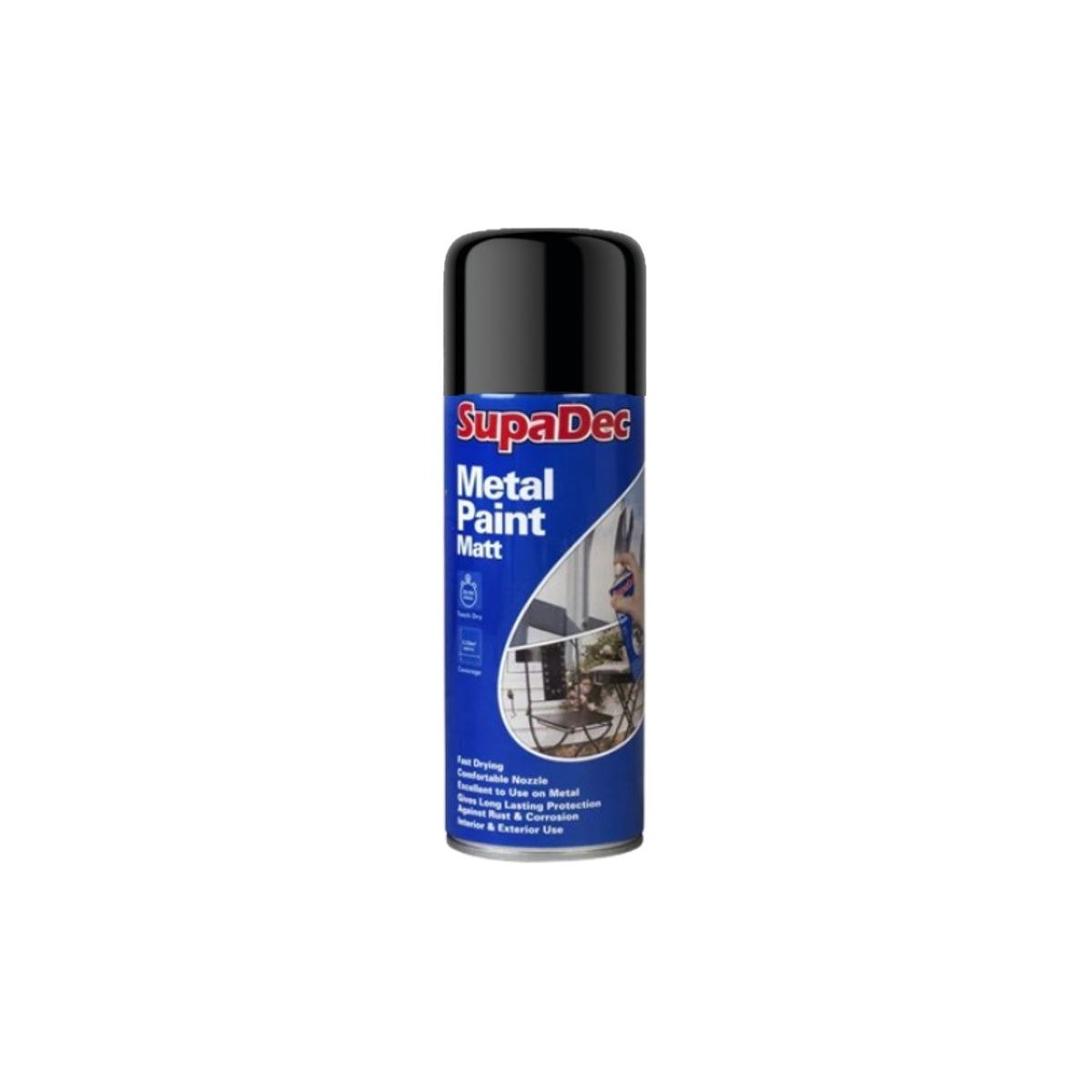 SupaDec Metal Paint Matt Black 400ml