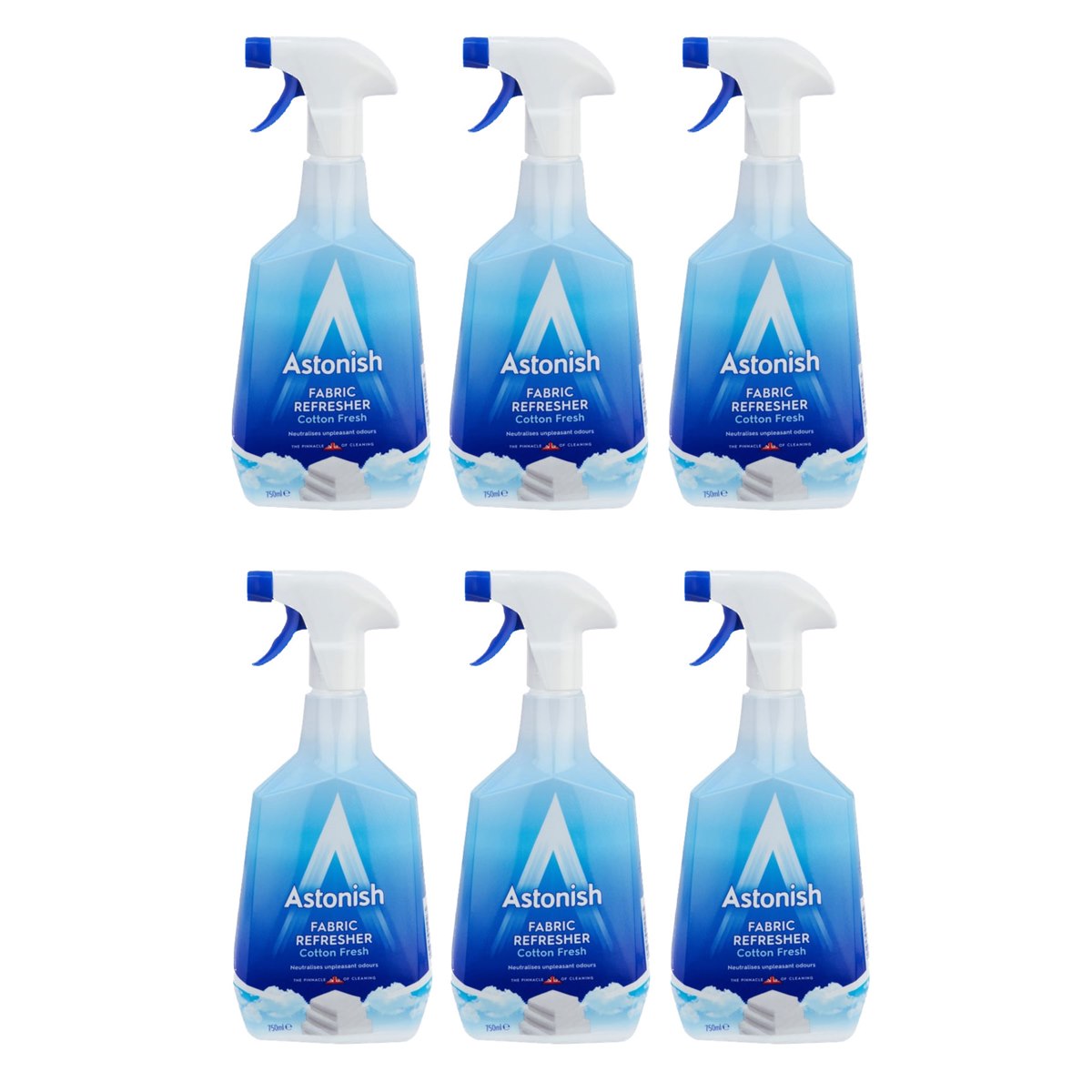 Case of 6 x Astonish Fabric Refresher Spray Cotton Fresh 750ml