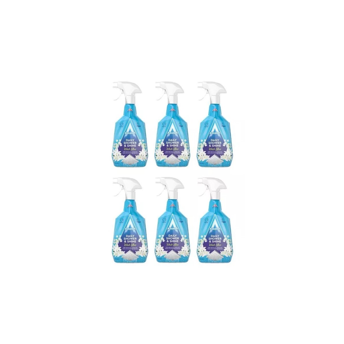 Case of 6 x Astonish Daily Shower and Shine Spray White Lillies 750ml