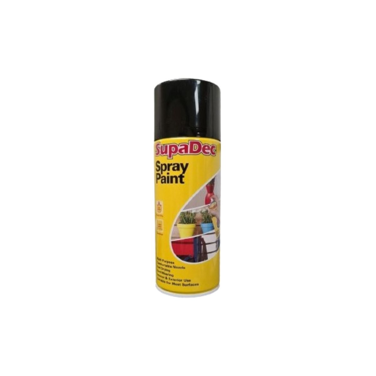 SupaDec Spray Paint Gloss Black 400ml