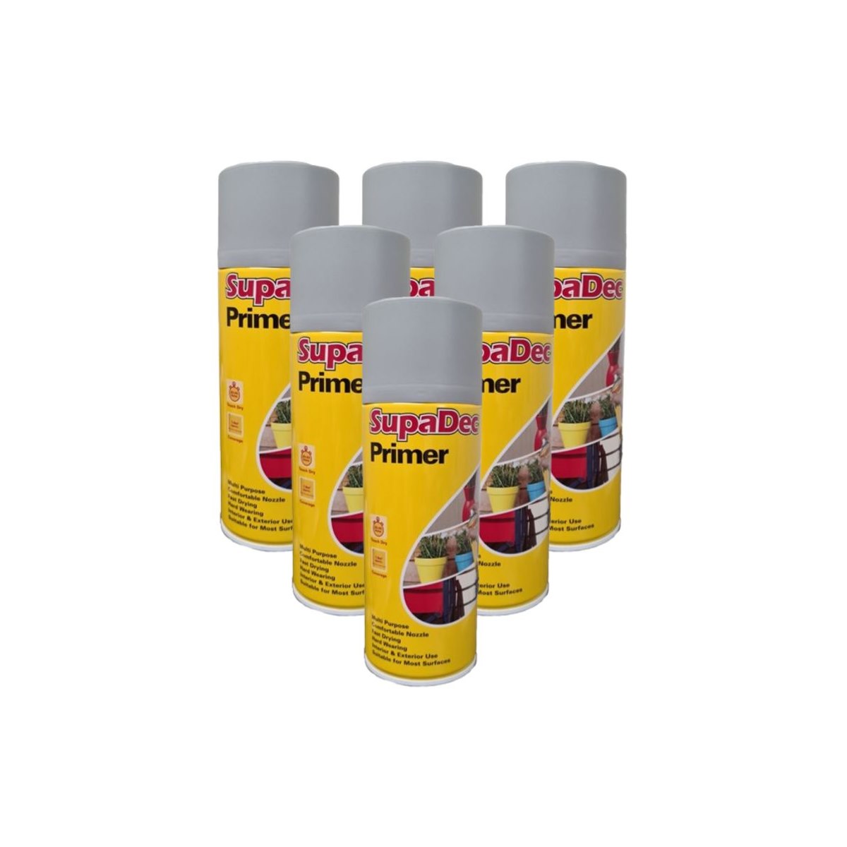 Case of 6 x SupaDec Spray PRIMER GREY 400ml