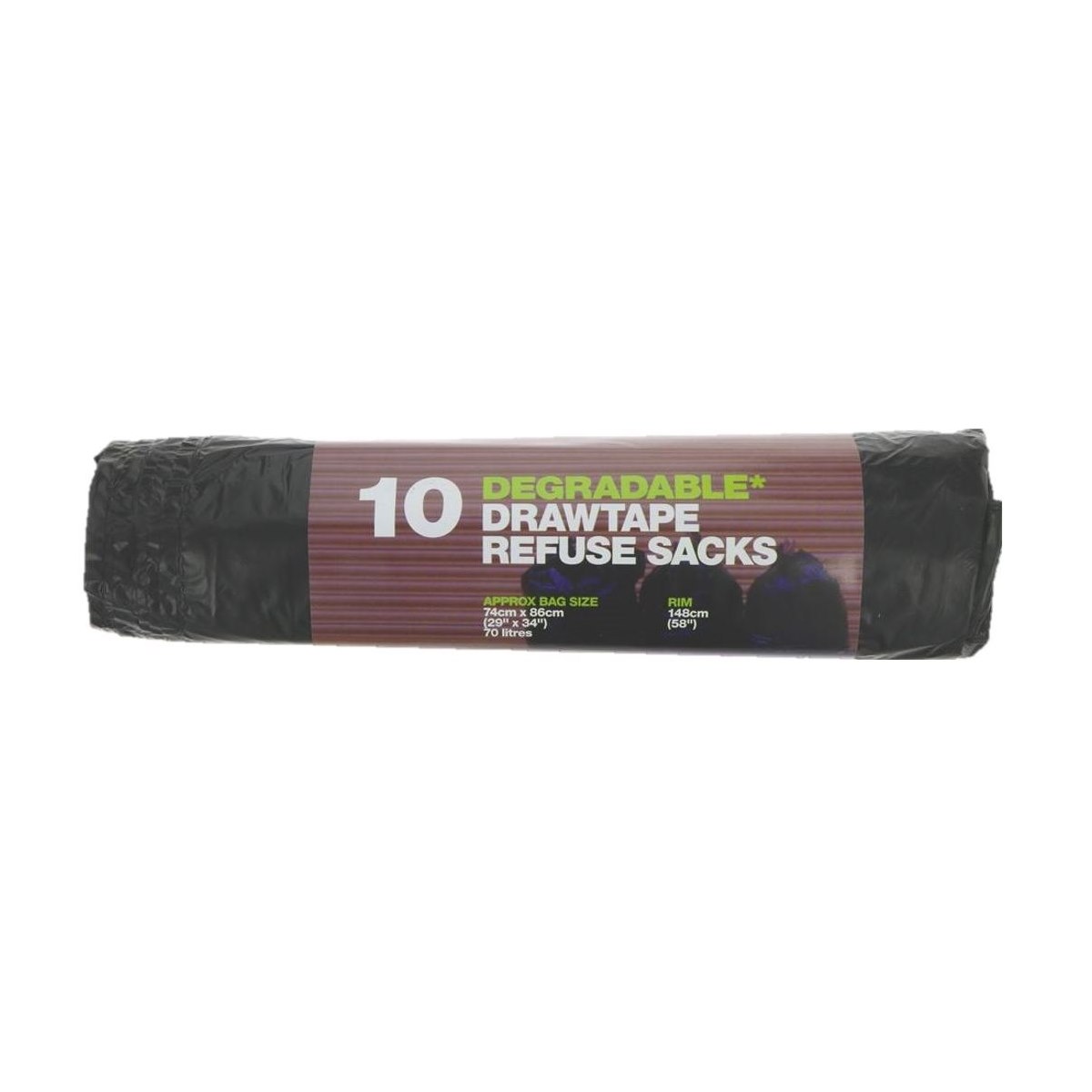 Degradable Draw Tap Refus Sacks 10 Pack