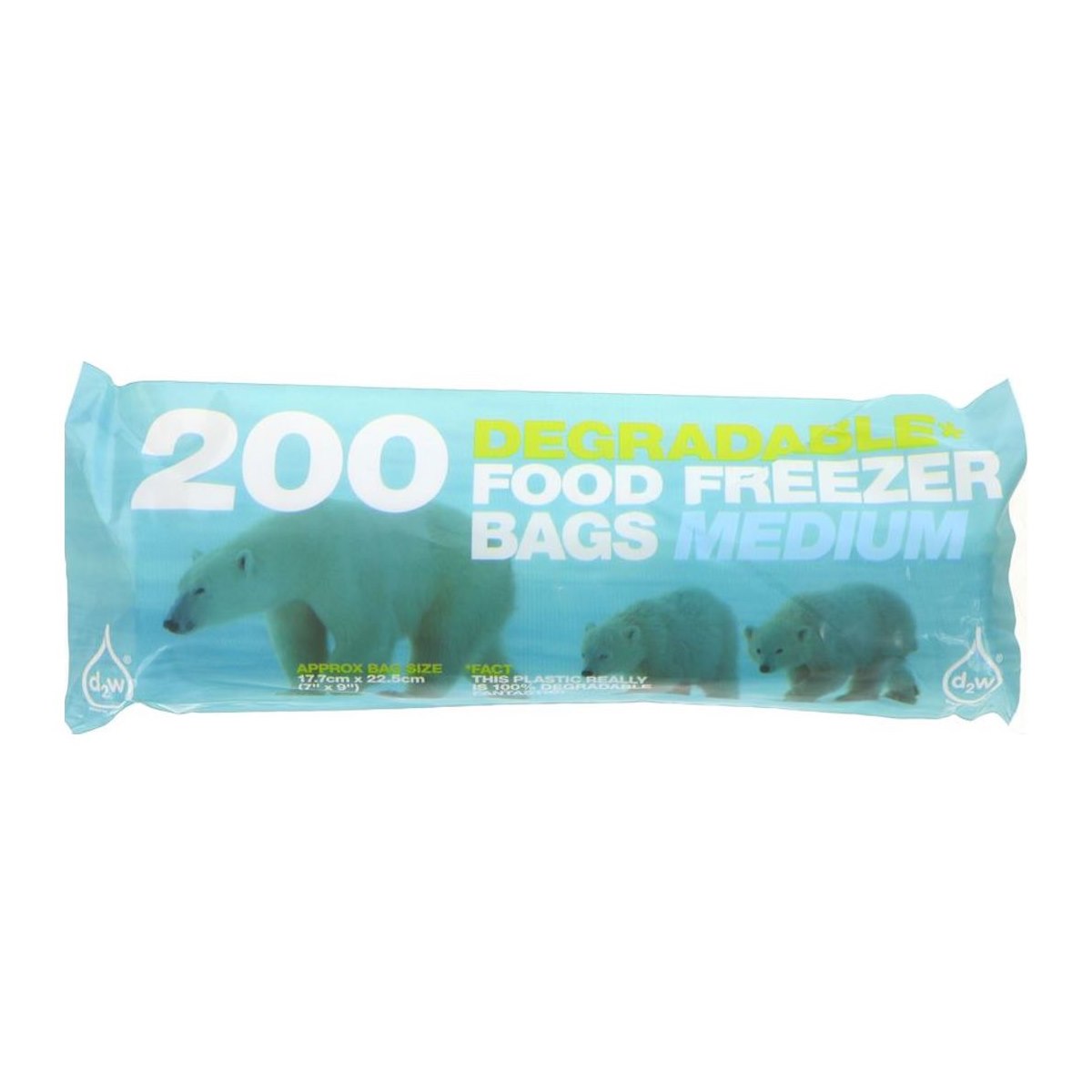 D2W Freezer Bags Medium 5L 200 Pack