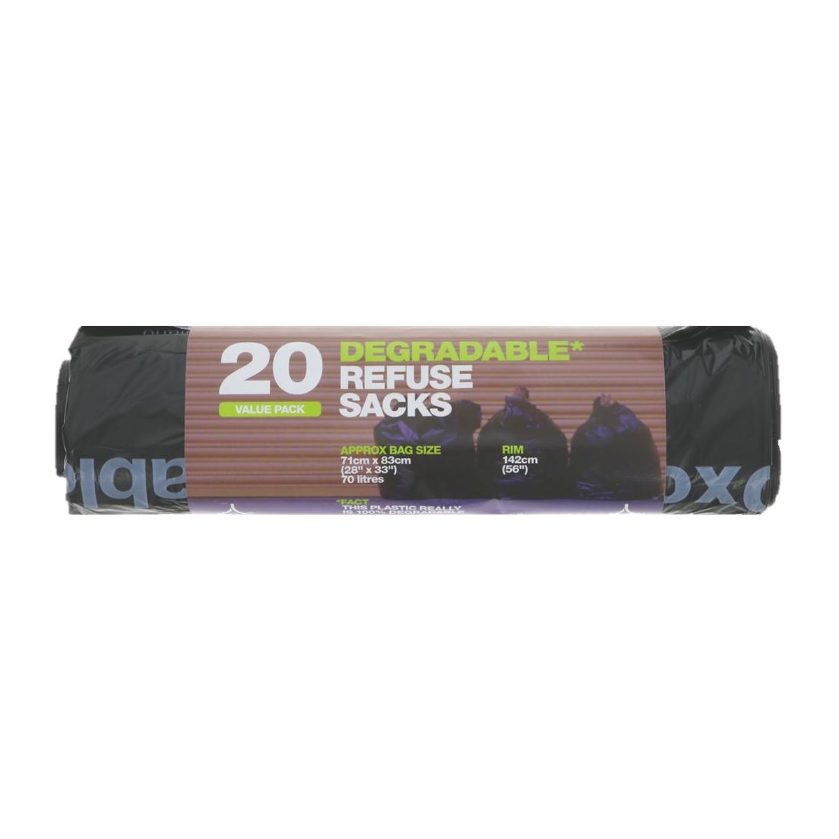 D2W Refuse Sacks 70L Roll of 20