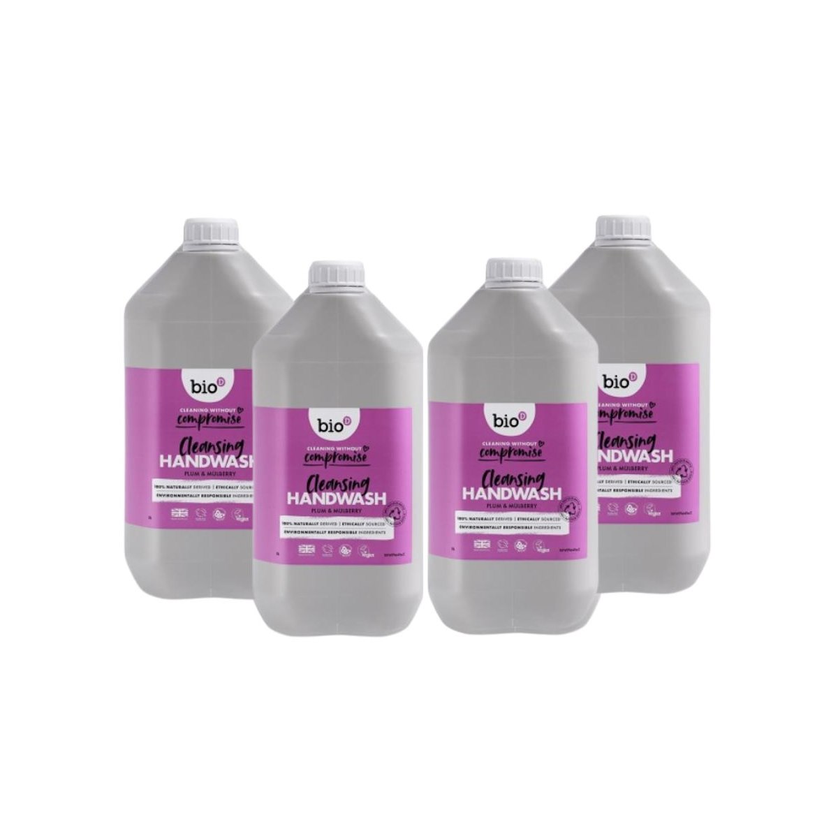 Case of 4 x Bio-D Plum and Mullberry Hand Wash 5L