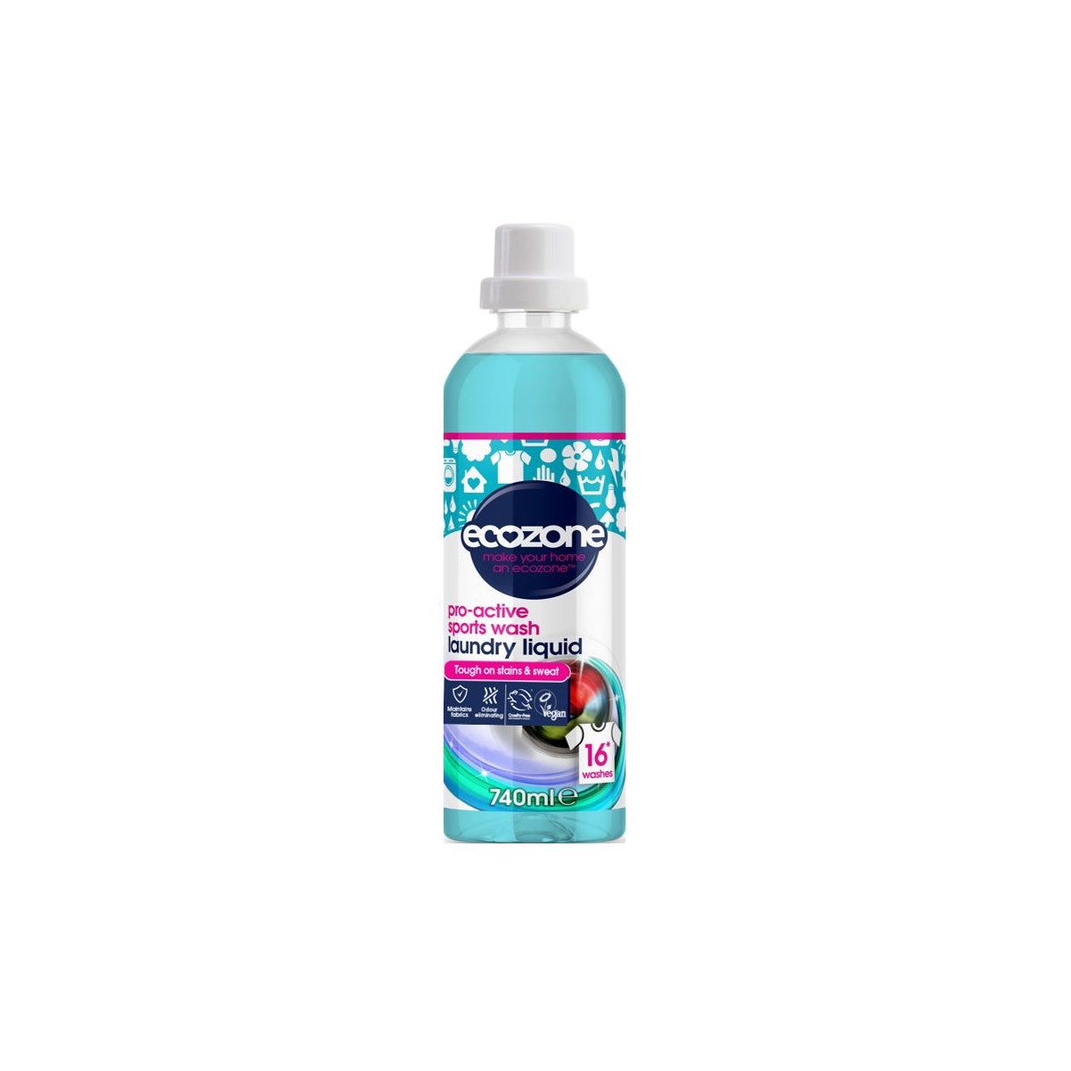 EcoZone Proactive Sports Wash Laundry Liquid 740ml