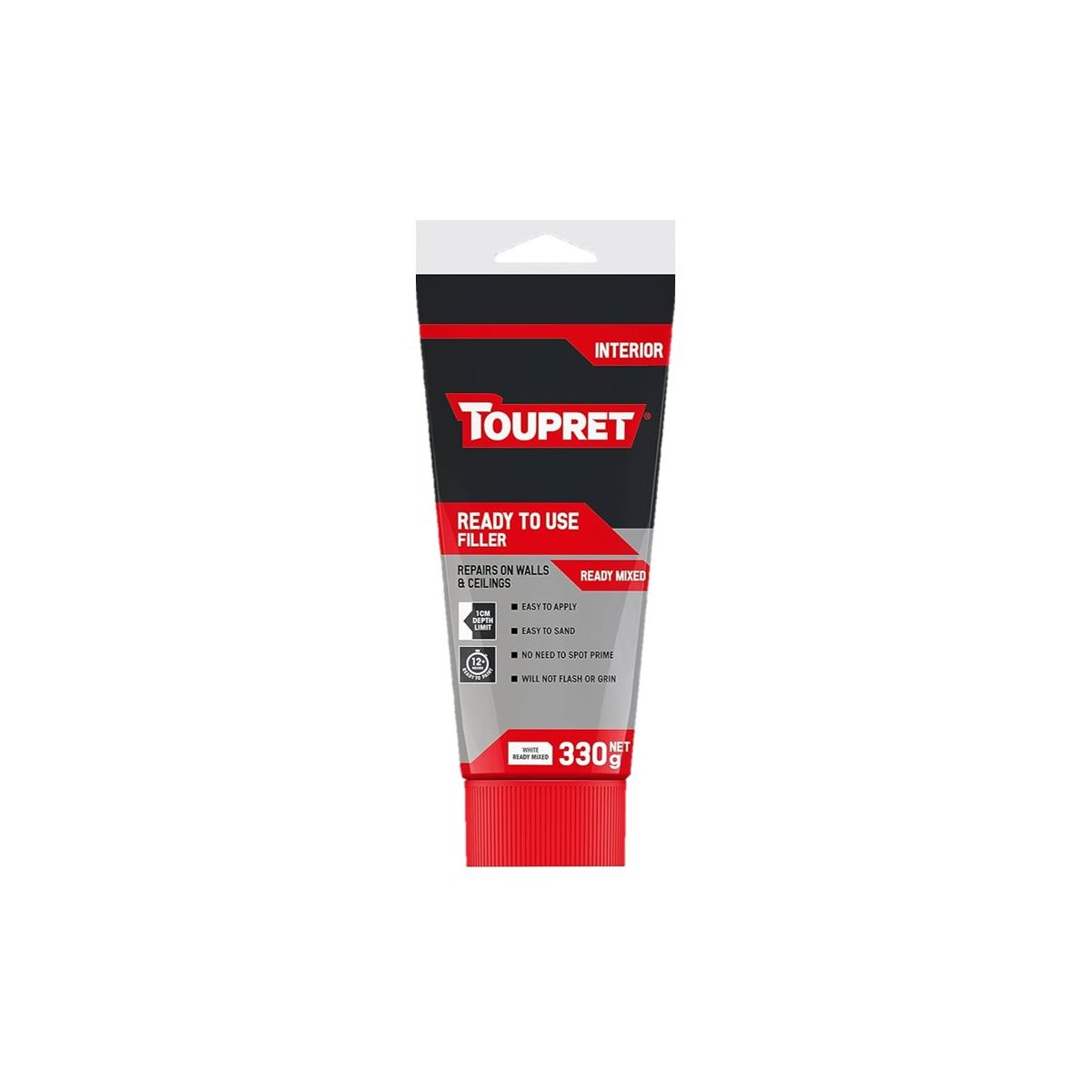 Toupret  White Filler for Walls and Ceilings Ready To Use 330g