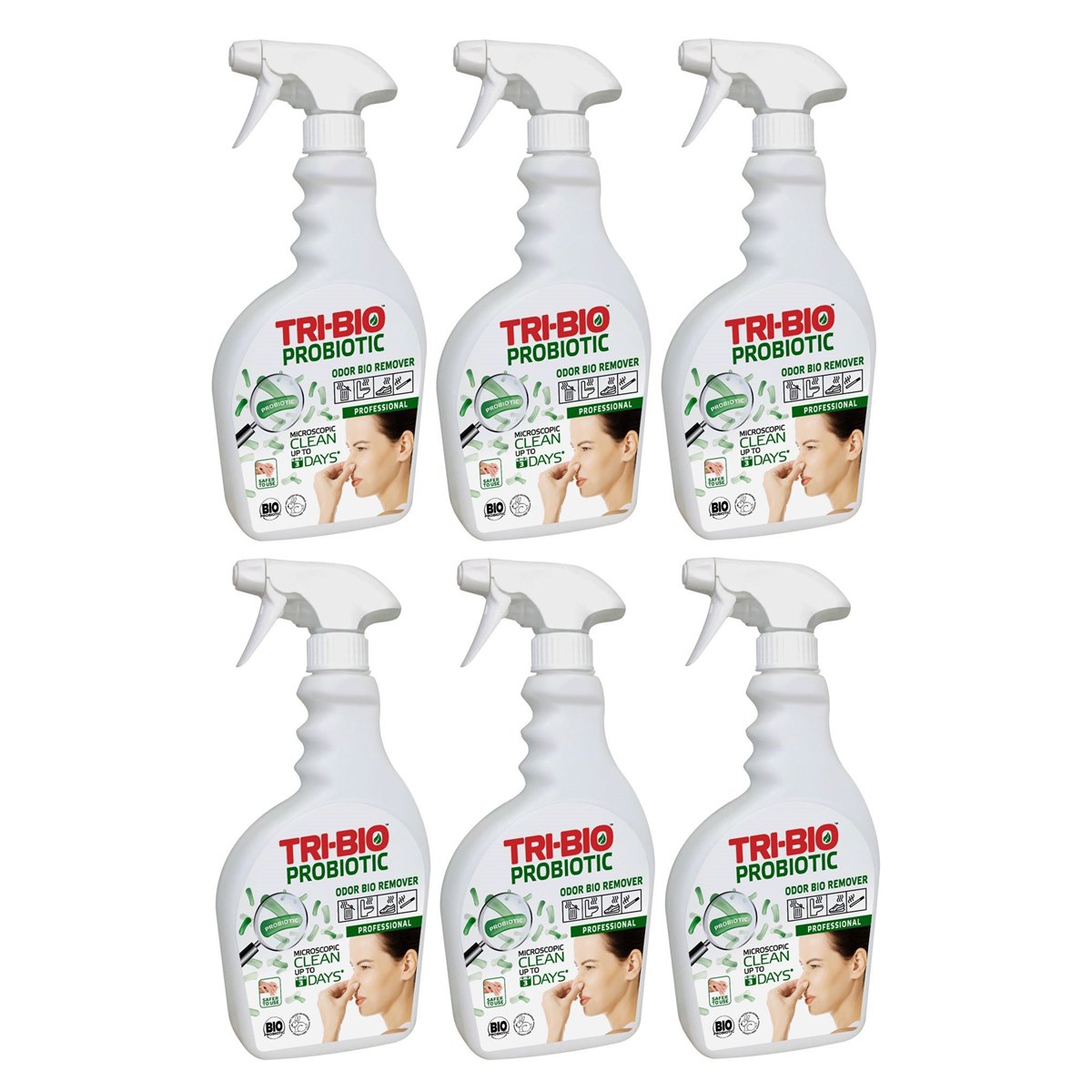 Case of 6 x Tri-Bio Probiotic Odour Bio Remover Spray 420ml