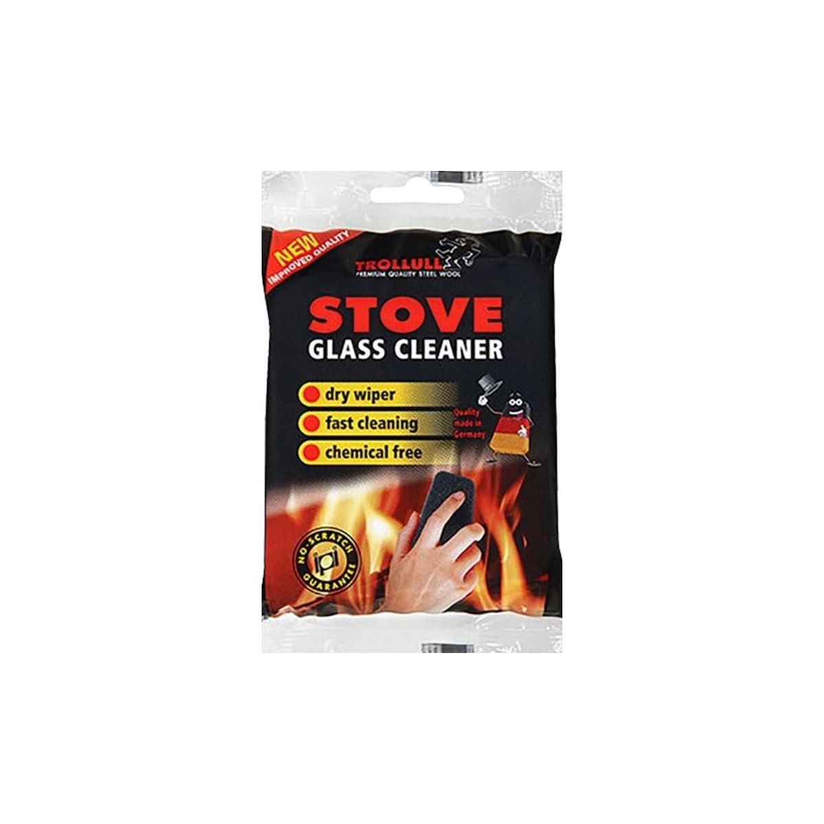 Trollull Stove Glass Cleaner Pads 2 Pack
