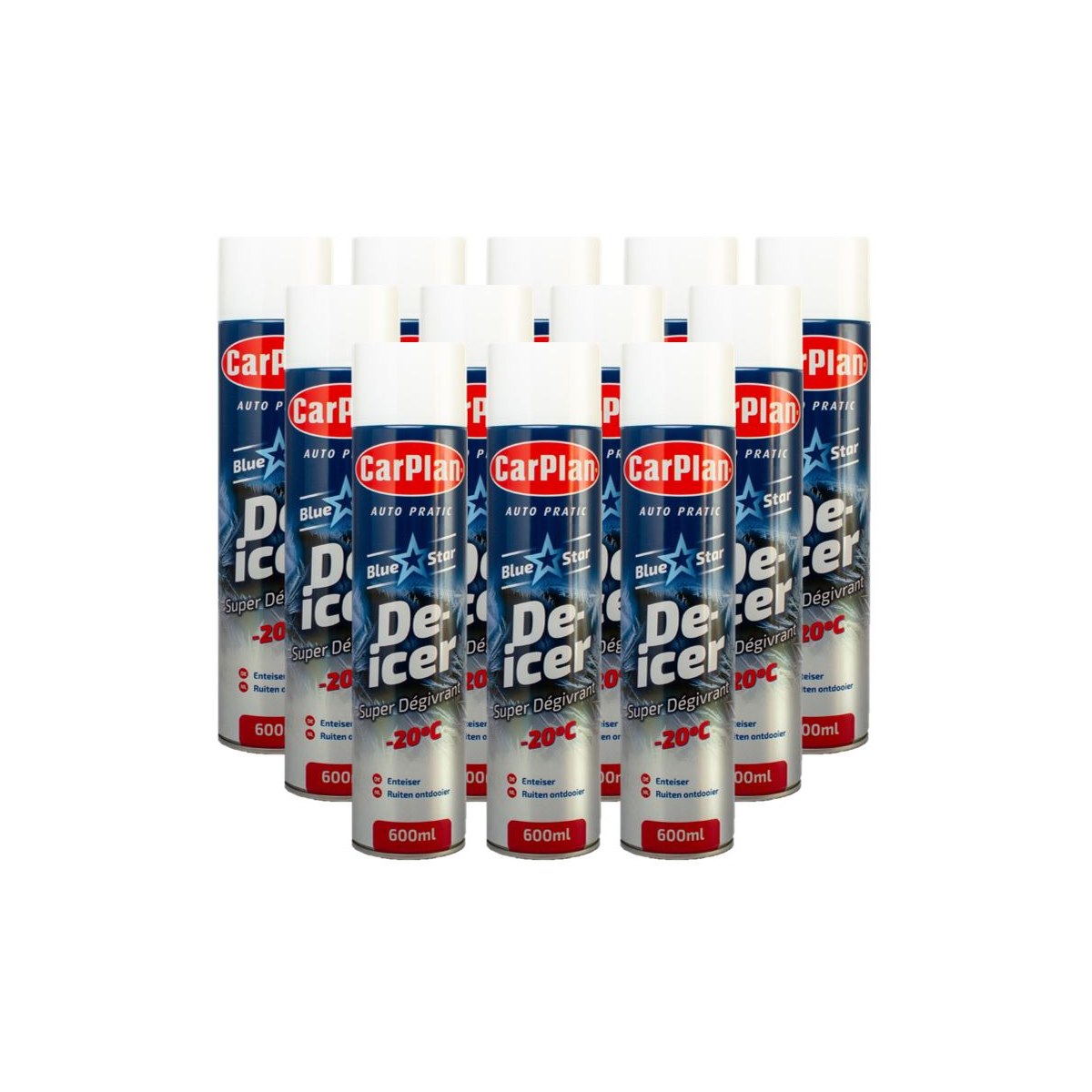 12 x CarPlan Blue Star Deicer 600ml