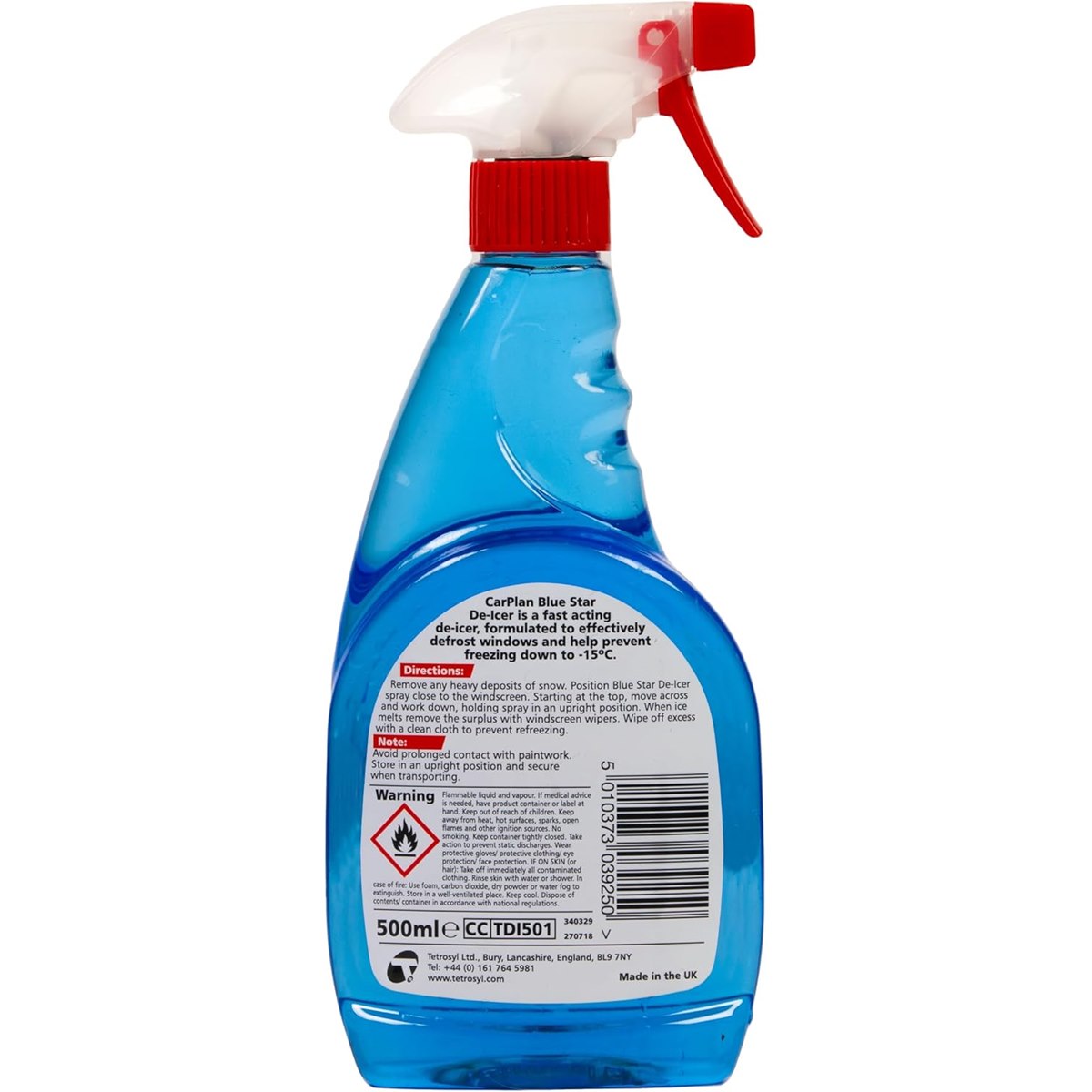 CarPlan Blue Star De-Icer Spray instructions