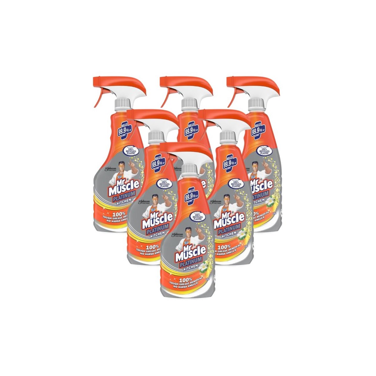 Case of 6 x Mr Muscle Antibacterial Kitchen Cleaning Spray 500ml