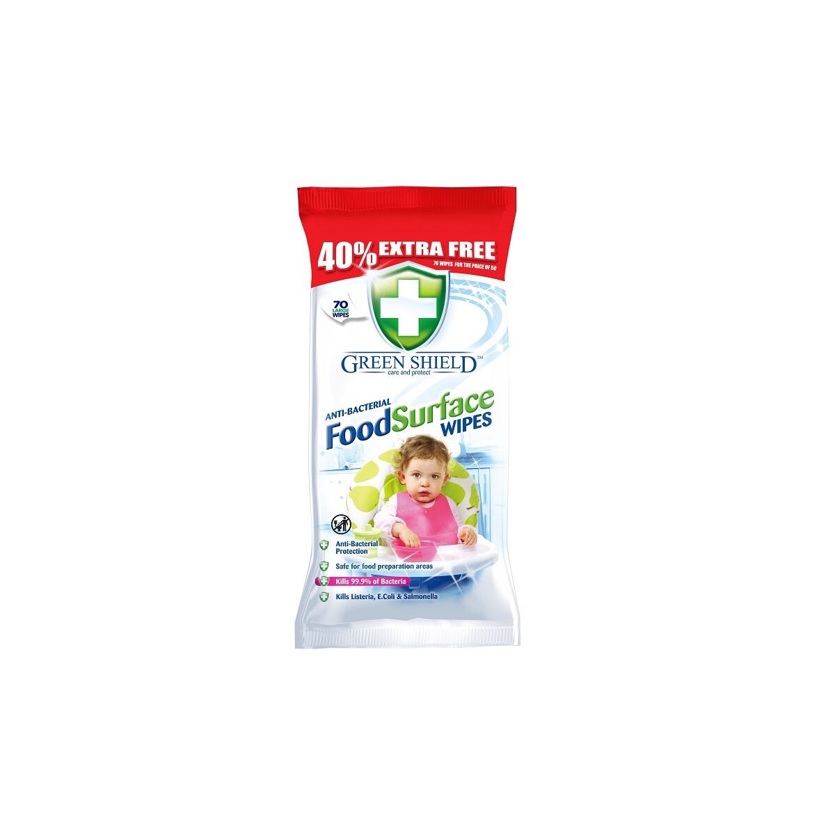 Green Shield Anti Bacterial Food Surface Wipes