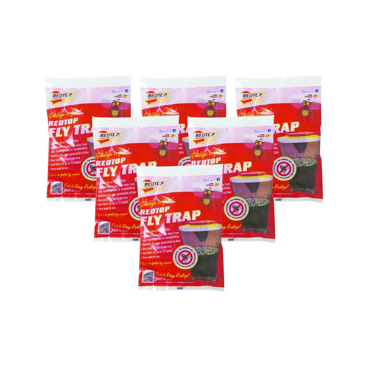 Case of 6 x Red Top Fly Trap