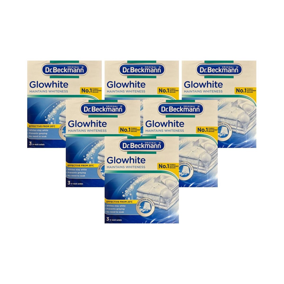 Case of 6 x Dr Beckmann Glowhite 3 x 40g