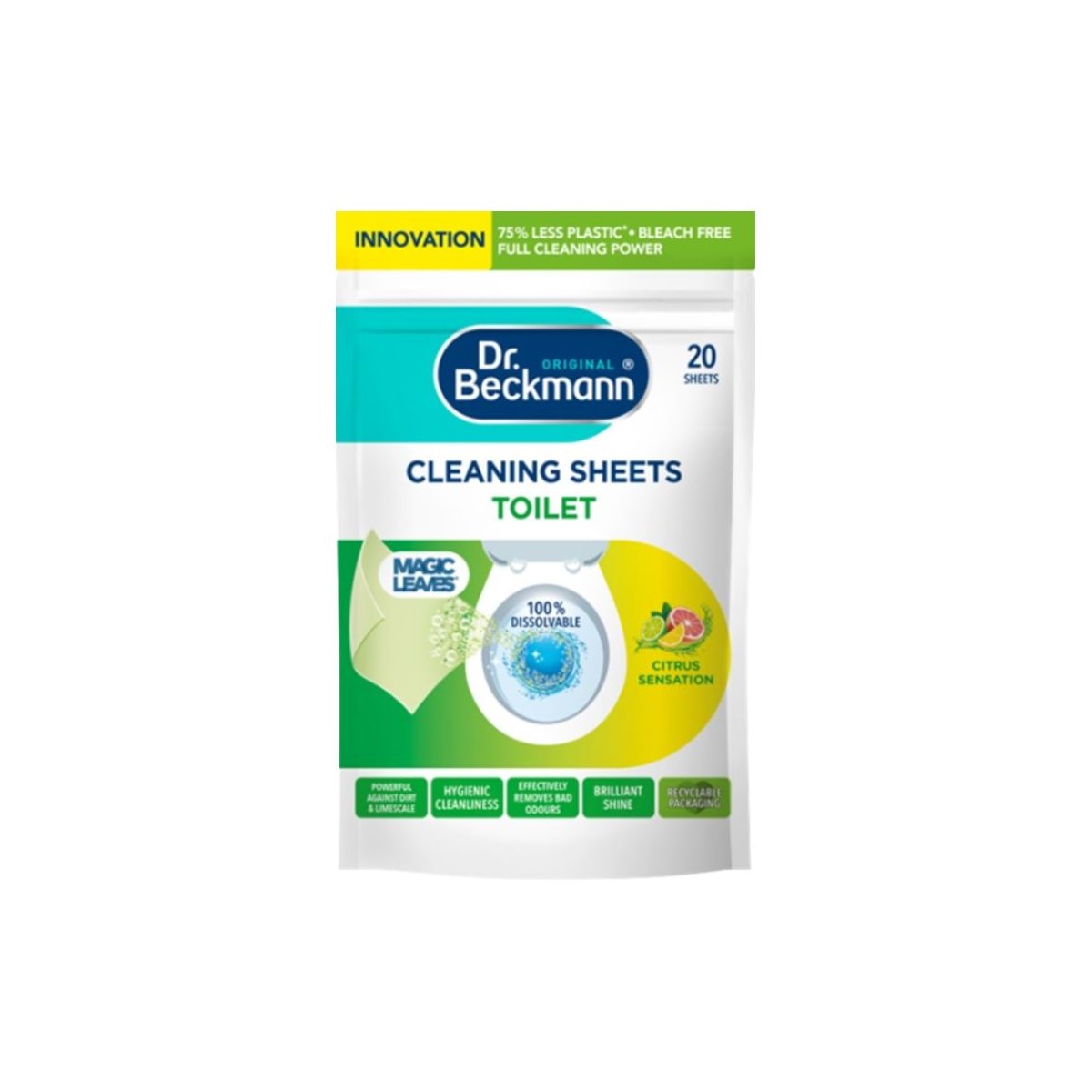 Dr Beckmann Toilet Cleaning Sheets Citrus Sensation