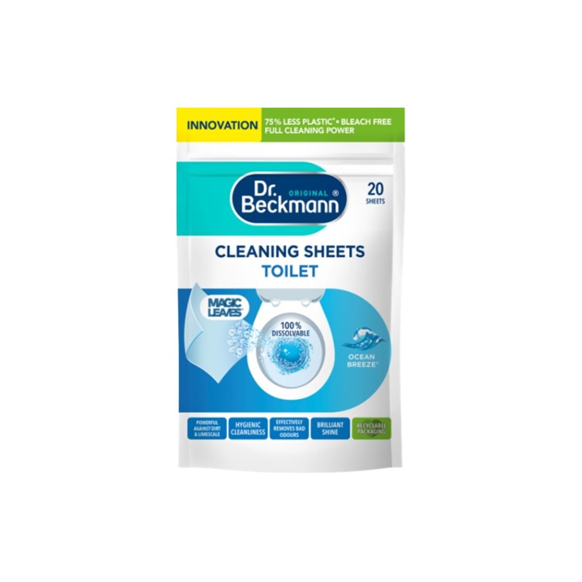 Dr Beckmann Toilet Cleaning Sheets Ocean Breeze