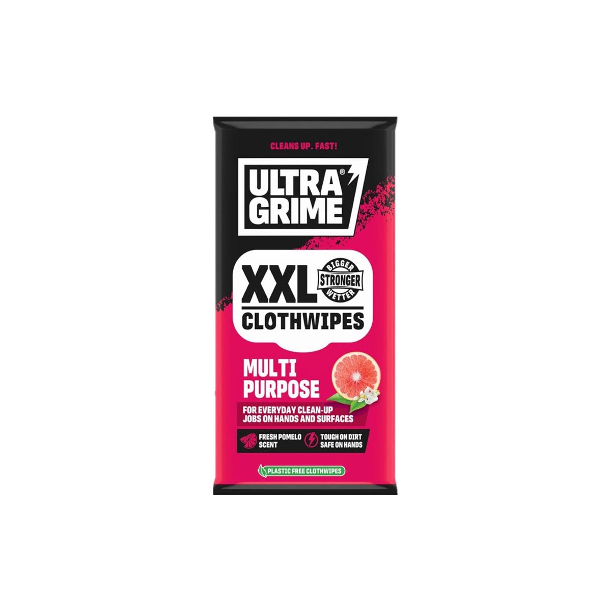 Ultra Grime XXL Cloth Wipes Multi Purpose Fresh Pomelo Scent 20pk