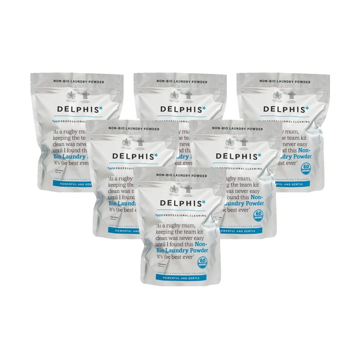 Case of 6 x Delphis Non Bio Laundry Powder 1.2kg 60 washes