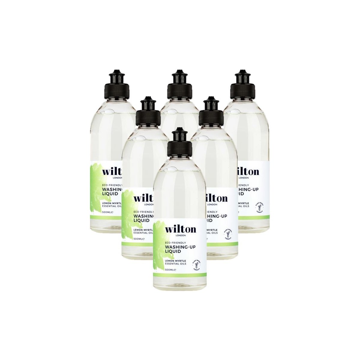 Case of 6 x Wilton London Eco Washing-up Liquid Lemon Myrtle 500ml